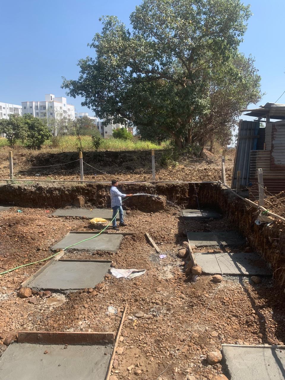 Concrete footing work