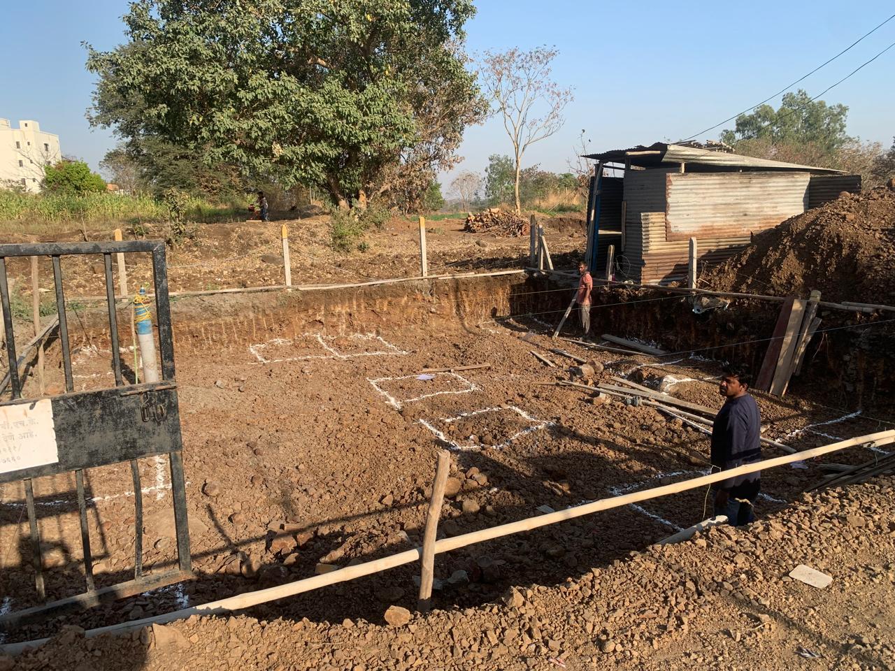 Residential project excavation and foundation stage